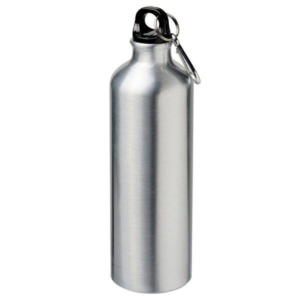 Бутылка - фляжка  спортивная алюминиевая 750 мл (серебро) с печатью изображения 10144