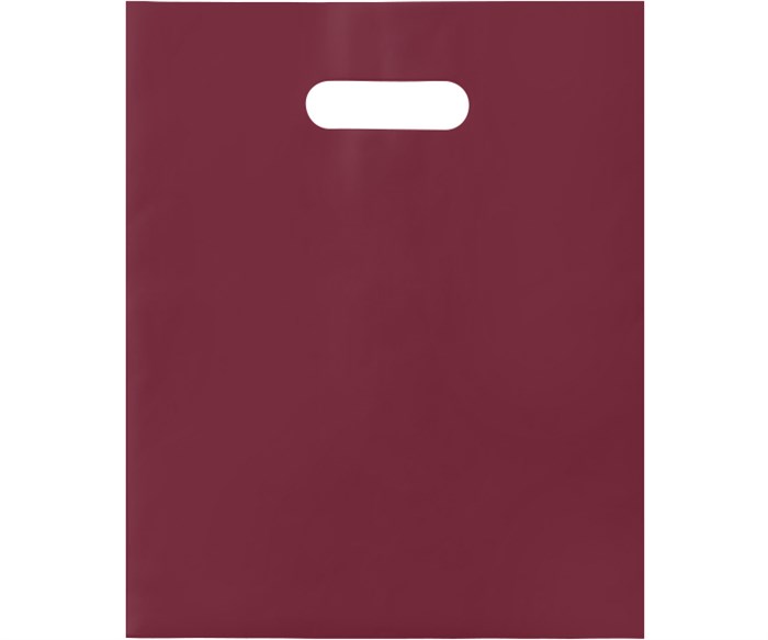 Пакет с Вашим логотипом ПВД 40х50 мм, бордовый, 70 мкр, печать 1+0 (односторонняя, одноцветная) 10200