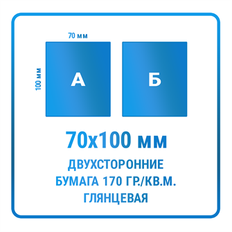 Листовки 70х100 мм, двухсторонние, бумага 170 гр./кв.м. глянцевая 10343