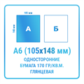 Листовки А6 (105х148 мм), односторонние, бумага 170 гр./кв.м. глянцевая 10147