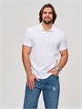 Рубашка поло с Вашим логотипом  с коротким рукавом белая 10378