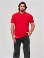 Рубашка поло с Вашим логотипом  с коротким рукавом красная 10385