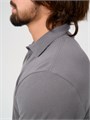 Рубашка поло с Вашим логотипом  с коротким рукавом серая 10388