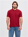 Рубашка поло с Вашим логотипом  с коротким рукавом бордовая 10389