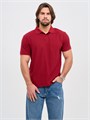 Рубашка поло с Вашим логотипом  с коротким рукавом бордовая 10389