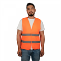 Жилет сигнальный светоотражающий С НАНЕСЕНИЕМ ЛОГОТИПА, 2СОП, плотность 60 гр./кв.м., цвет - оранжевый 10395