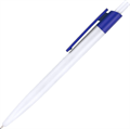 Ручка пластиковая шариковая Vivapens HIT (белая с синим) с Вашим логотипом 10092