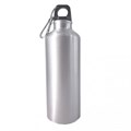 Бутылка - фляжка  спортивная алюминиевая 500 мл (серебро) с печатью изображения 10137