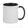 Кружка с ЧЕРНОЙ ВНУТРЕННЕЙ ПОВЕРХНОСТЬЮ и ЧЕРНОЙ РУЧКОЙ  с печатью Вашего логотипа или изображения 10042