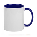 Кружка с СИНЕЙ ВНУТРЕННЕЙ ПОВЕРХНОСТЬЮ и СИНЕЙ РУЧКОЙ  с печатью Вашего логотипа или изображения 10043